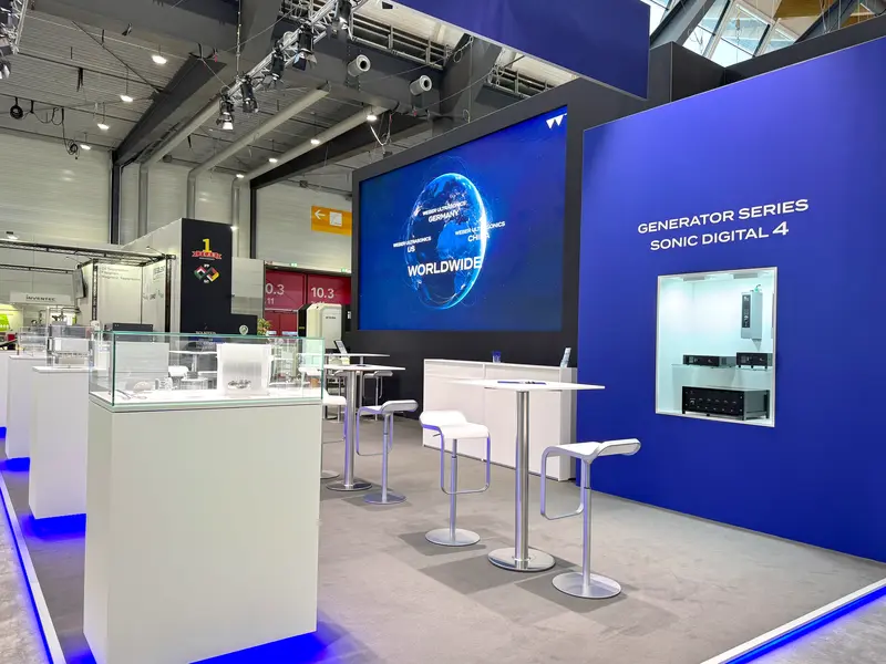Messebau Standbau Weber Ultrasonics AG durch fours GmbH Heidelberg